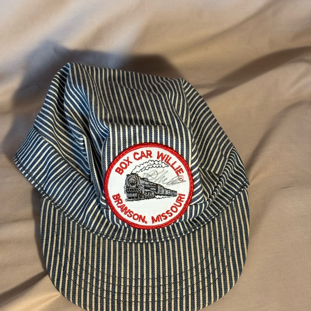 Vintage Box Car Willie Branson MO Train Conductor Snapback Hat USA Lambertll